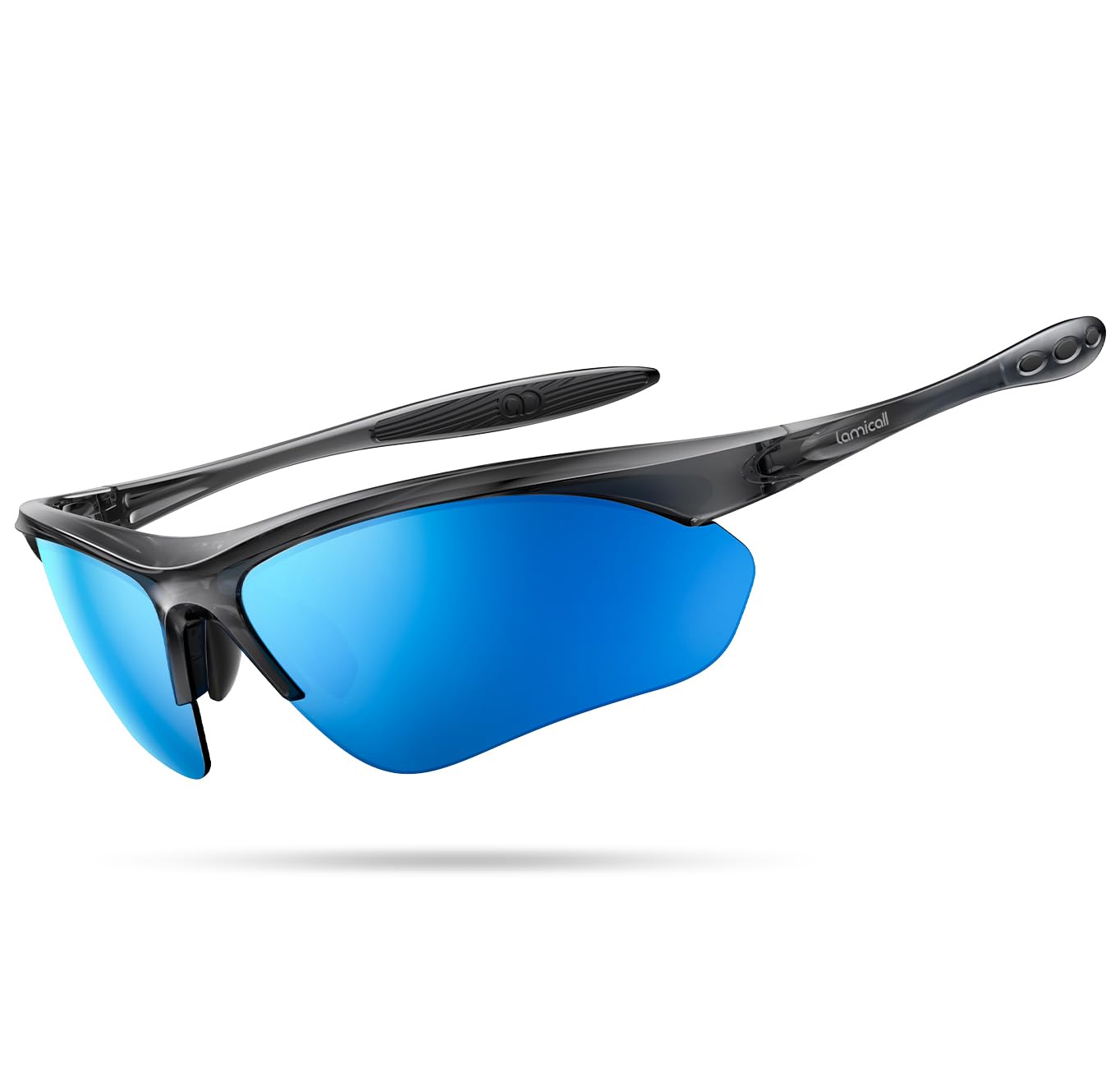 Lamicall 22g Polarized Sports Sunglasses for Men Women - UV400 Protection Sun Glasses for Running Cycling Baseball Driving