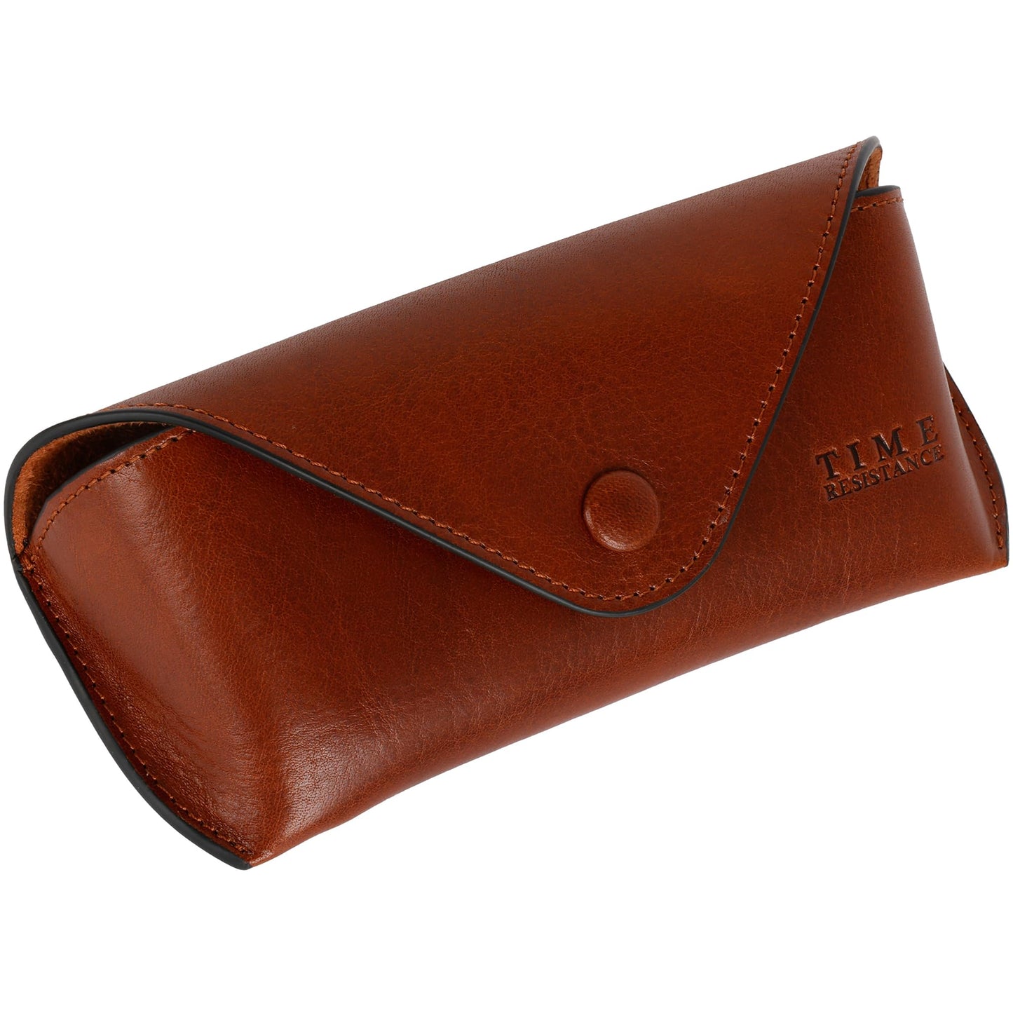 Time Resistance Leather Glasses Case - Hard Shell Leather Eyewear Holder – Sunglasses Case Handmade in Italy