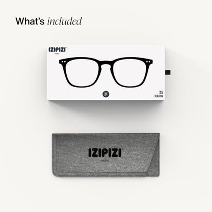 IZIPIZI READING #E Reading Glasses for Women and Men Rectangular Glasses with Anti-Scratch Lenses, Lightweight Fashion Frame