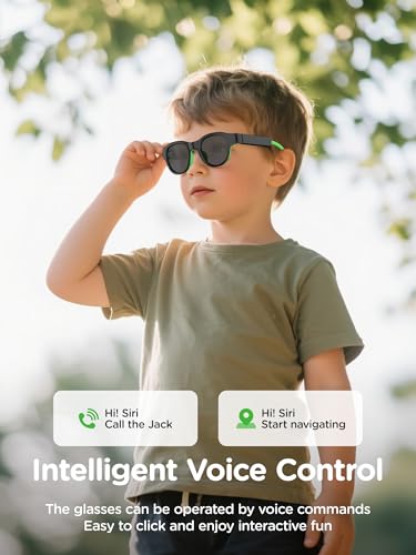 XIYANGYANG Kids Blue Light Glasses with Bluetooth Audio,Smart glasses,RGB 7-color light, Kids Smart Glasses Gifts