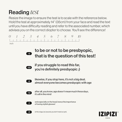 IZIPIZI READING #E Reading Glasses for Women and Men Rectangular Glasses with Anti-Scratch Lenses, Lightweight Fashion Frame