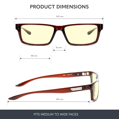 GUNNAR - Premium Gaming and Computer Glasses - Blocks Blue Light - Riot