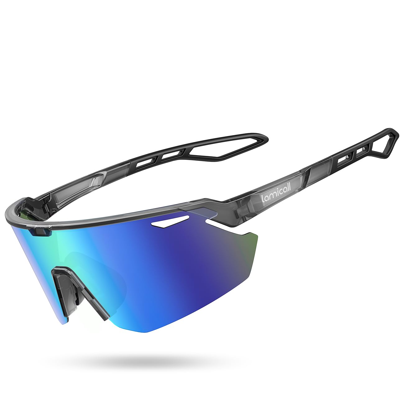 Lamicall 24g Polarized Sports Sunglasses for Men Women - UV400 Protection Sun Glasses for Baseball Running Cycling Fishing