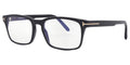 Tom Ford Blue Light Block Rectangular Men's Eyeglasses FT5938-B 001 54, Shiny Black