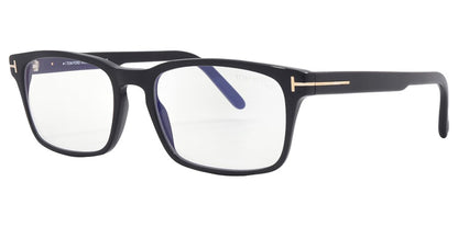 Tom Ford Blue Light Block Rectangular Men's Eyeglasses FT5938-B 001 54, Shiny Black