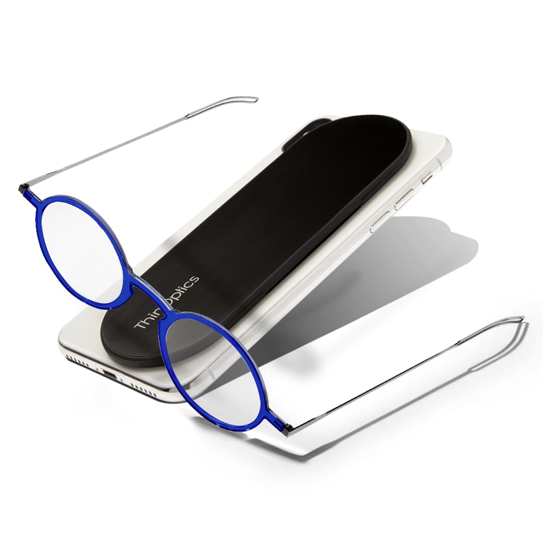Always With You by ThinOptics Reading Glasses with Slim Case – Readers Attach to Your Phone, Tablet, or Fit in Your Pocket