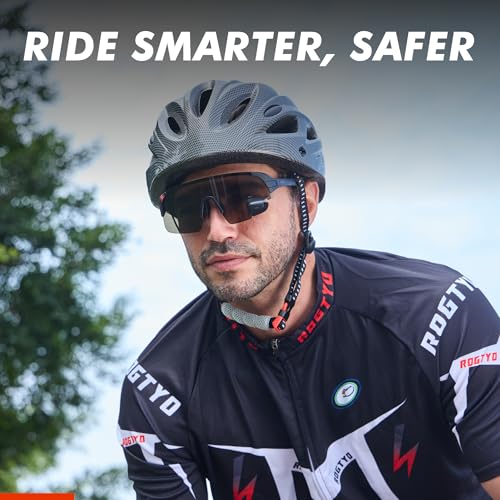 TriEye Cycling Glasses with Rear-view Mirror - Sports Sunglasses for Men & Women - UV-400 Protection