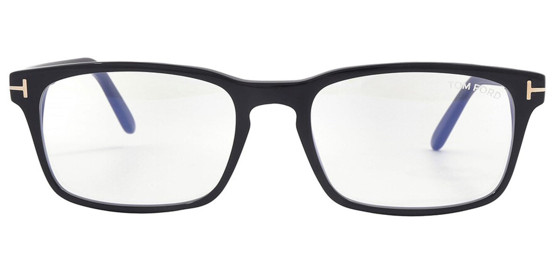 Tom Ford Blue Light Block Rectangular Men's Eyeglasses FT5938-B 001 54, Shiny Black