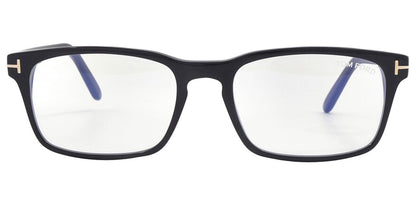 Tom Ford Blue Light Block Rectangular Men's Eyeglasses FT5938-B 001 54, Shiny Black