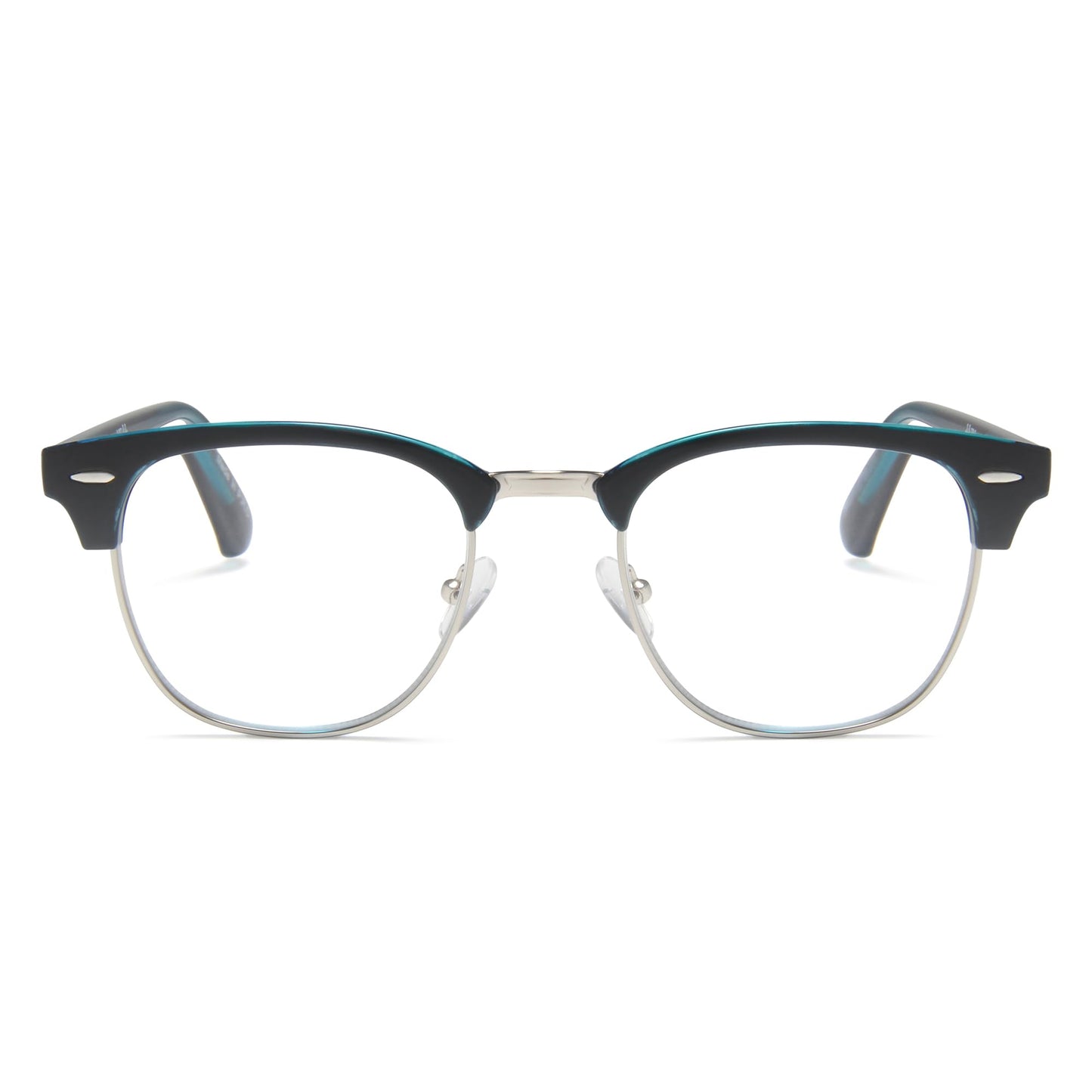 2SeeLife Premium Half Rim Reading Glasses Women & Men - Fits all Face Shapes, Metal & Sturdy Readers, Spring Hinges