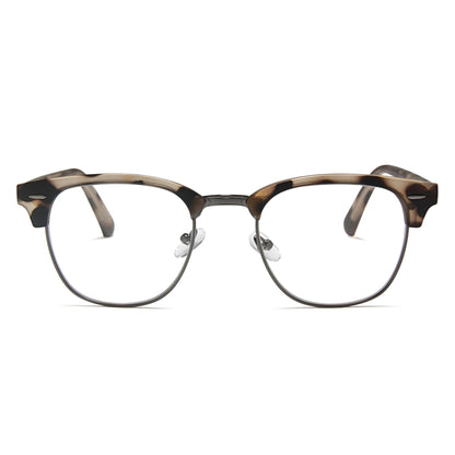2SeeLife Premium Half Rim Reading Glasses Women & Men - Fits all Face Shapes, Metal & Sturdy Readers, Spring Hinges