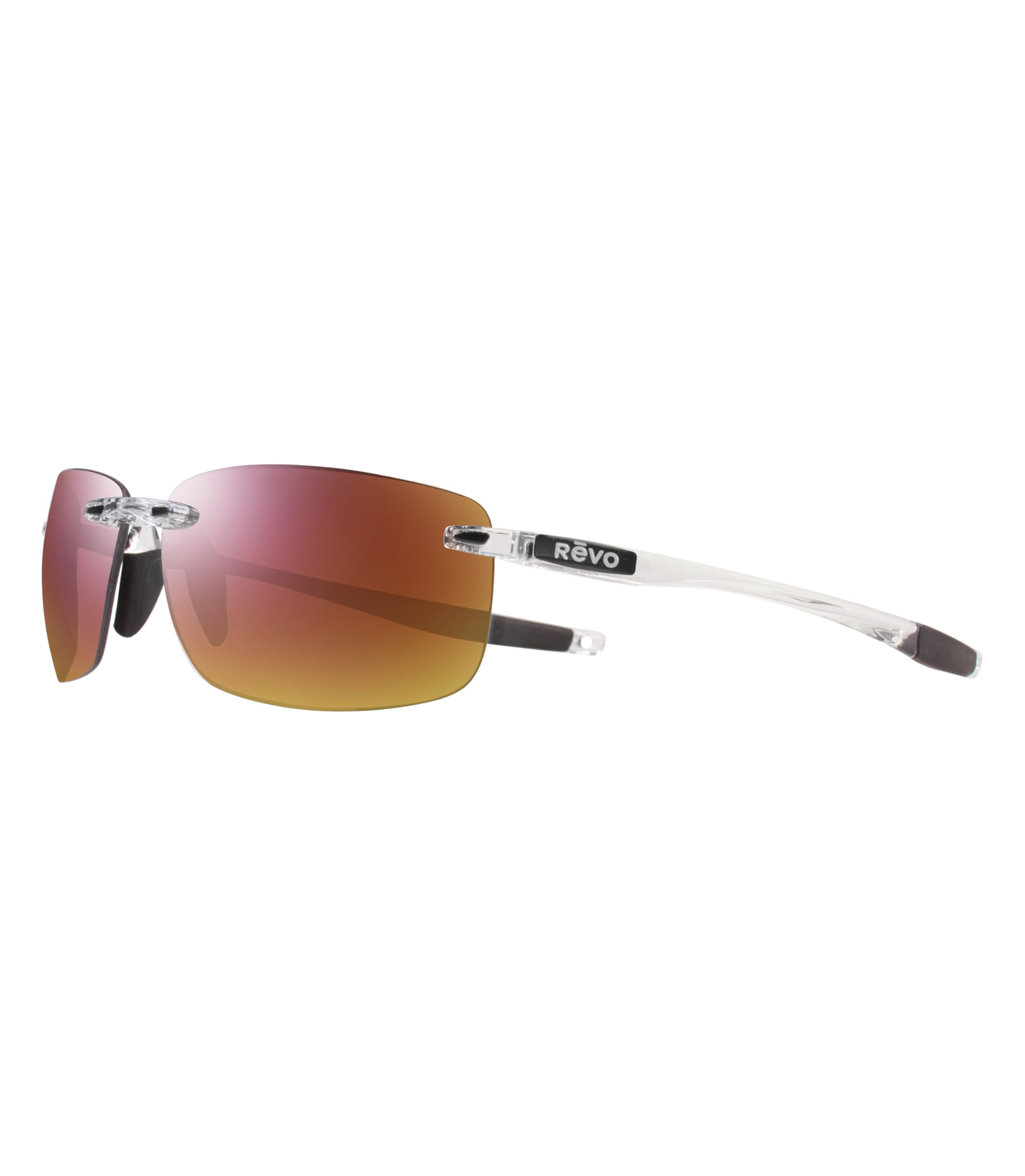 Revo Sunglasses Descend N: Polarized Lens with Rimless Rectangular Frame