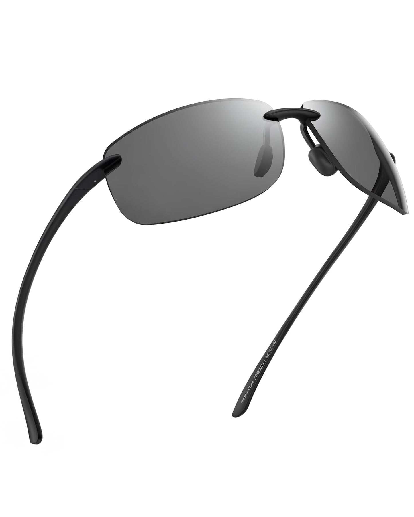 JIM HALO Sport Sunglasses for Men Women TR90 Rimless Frame for Running Fishing Cycling Driving