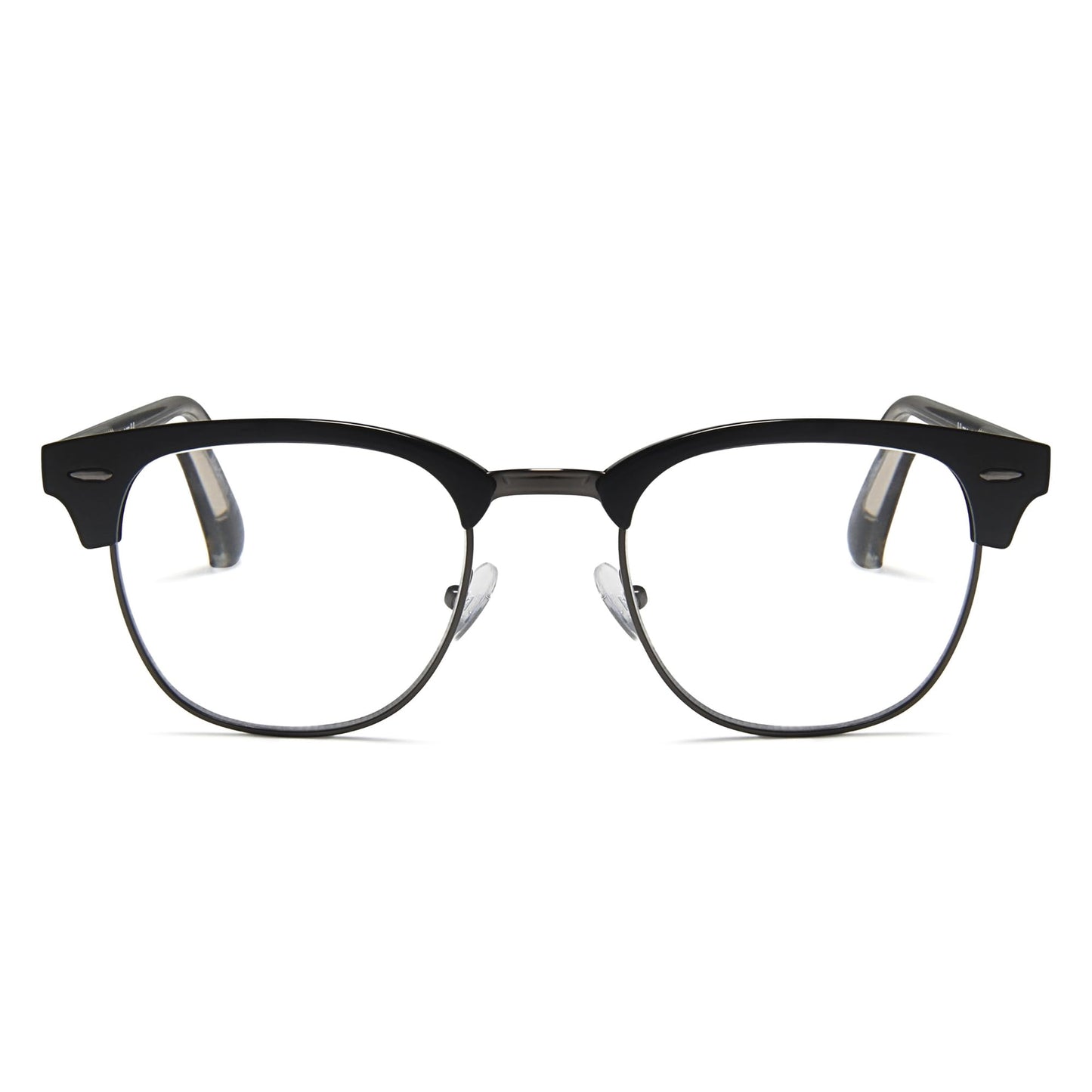 2SeeLife Premium Half Rim Reading Glasses Women & Men - Fits all Face Shapes, Metal & Sturdy Readers, Spring Hinges