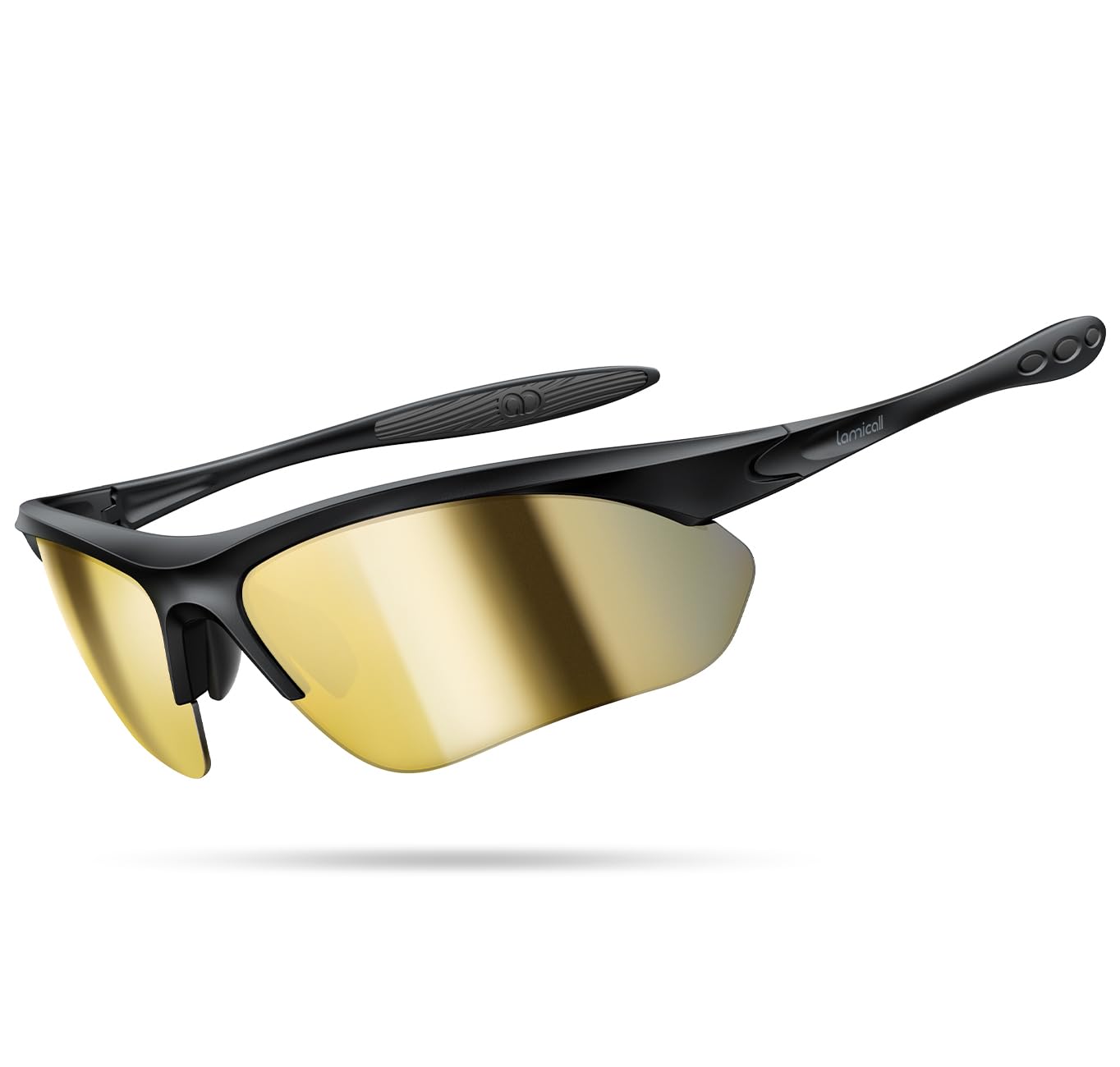 Lamicall 22g Polarized Sports Sunglasses for Men Women - UV400 Protection Sun Glasses for Running Cycling Baseball Driving