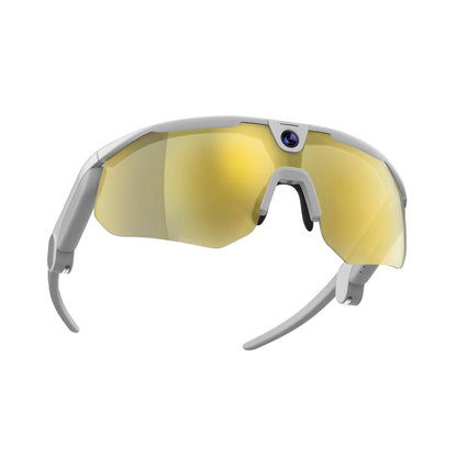 BleeqUp 4-in-1 Sport Camera Glasses, 16MP 1080P 120°FOV Camera Glasses with EIS, Lightweight Sport Sunglasses with AI Video for Outdoor Cycling Hiking