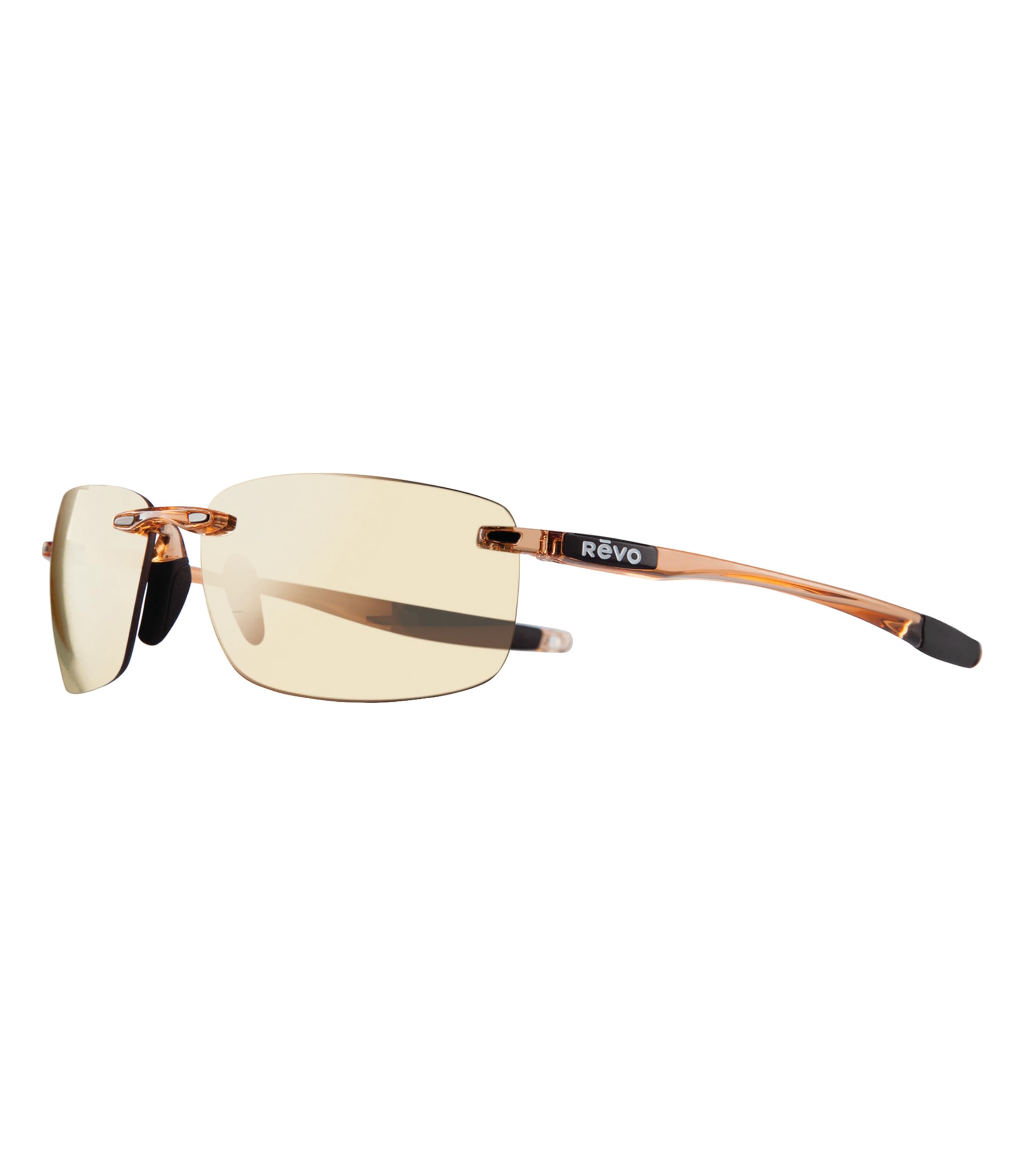 Revo Sunglasses Descend N: Polarized Lens with Rimless Rectangular Frame
