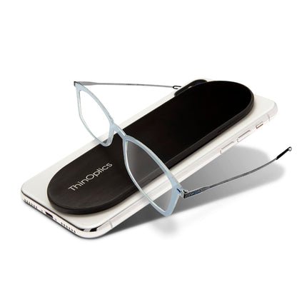 Always With You by ThinOptics Reading Glasses with Slim Case – Readers Attach to Your Phone, Tablet, or Fit in Your Pocket