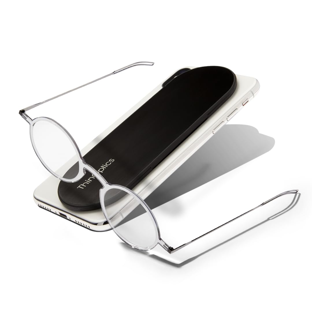 Always With You by ThinOptics Reading Glasses with Slim Case – Readers Attach to Your Phone, Tablet, or Fit in Your Pocket