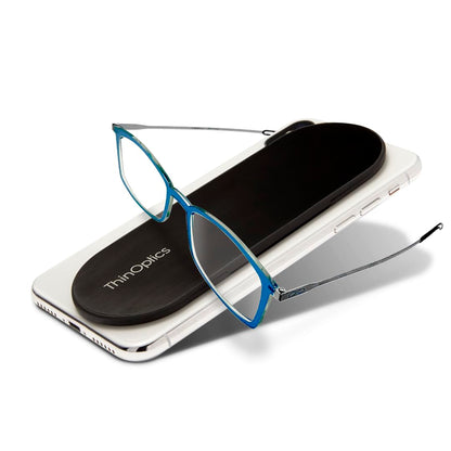 Always With You by ThinOptics Reading Glasses with Slim Case – Readers Attach to Your Phone, Tablet, or Fit in Your Pocket