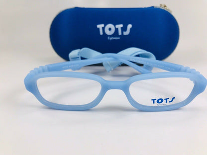 New TOTS Matte Light Blue MIRACLE Eyeglasses for KIDS 43/16/120 with Case & Strap