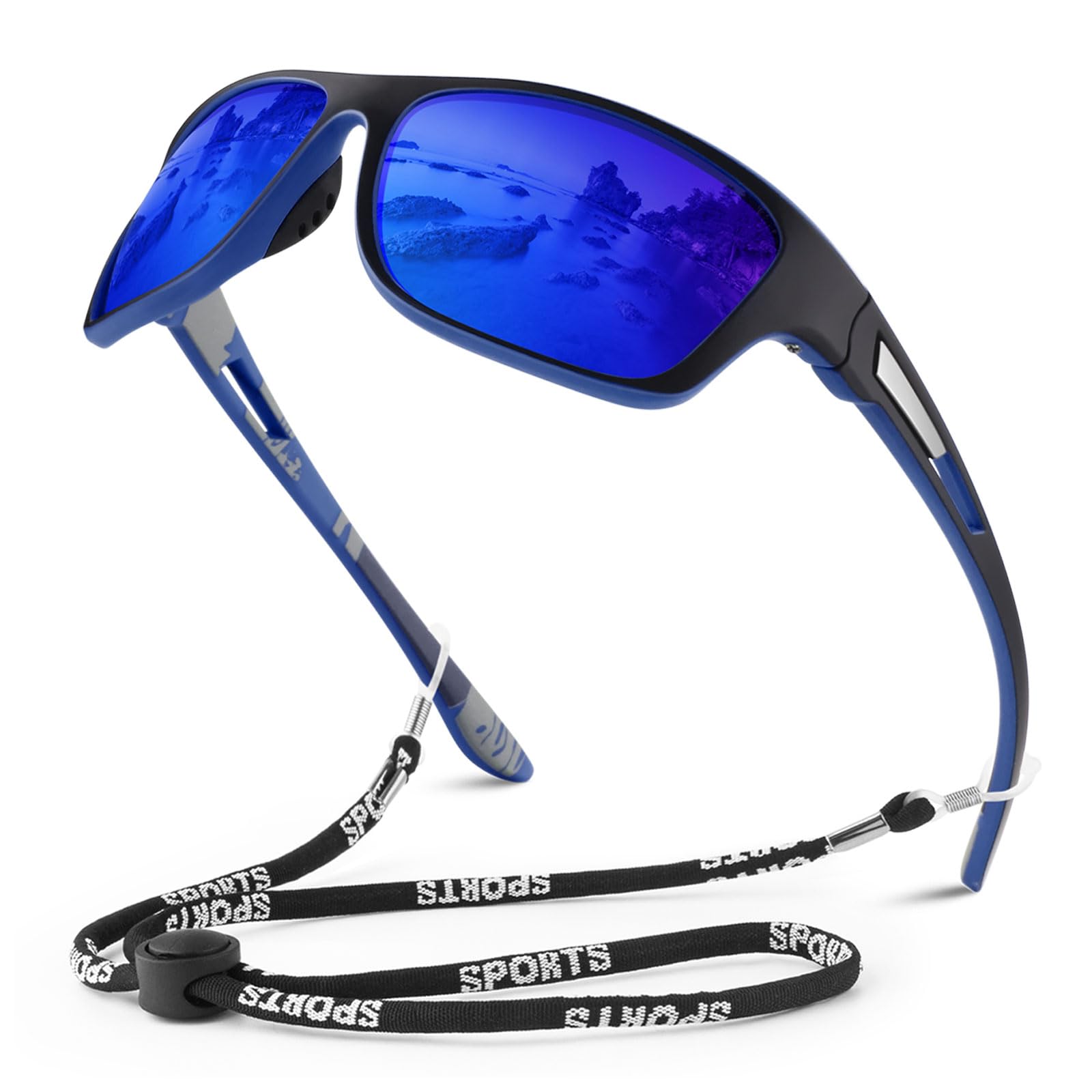WEAROYO Polarized Sports Sunglasses for Men Women,Fishing Driving Rectangular Goggles UV400 Protection