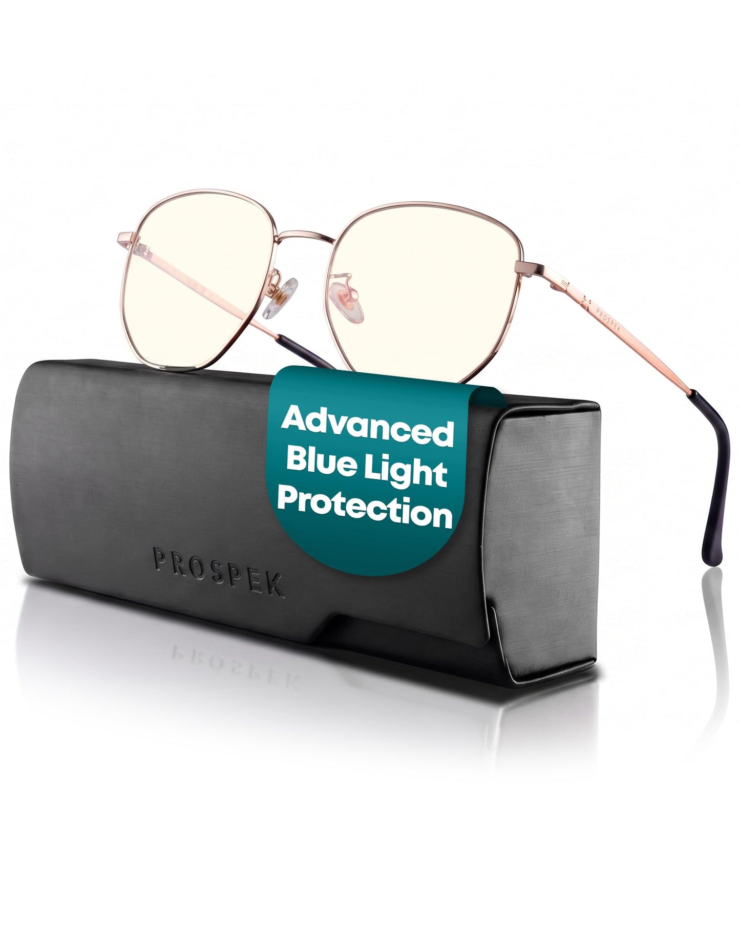 Prospek Blue Light Blocking Glasses – Clear Lens for Office&Work, Yellow/Amber Lens - Evening Use, Reduce Eye Strain, Unisex