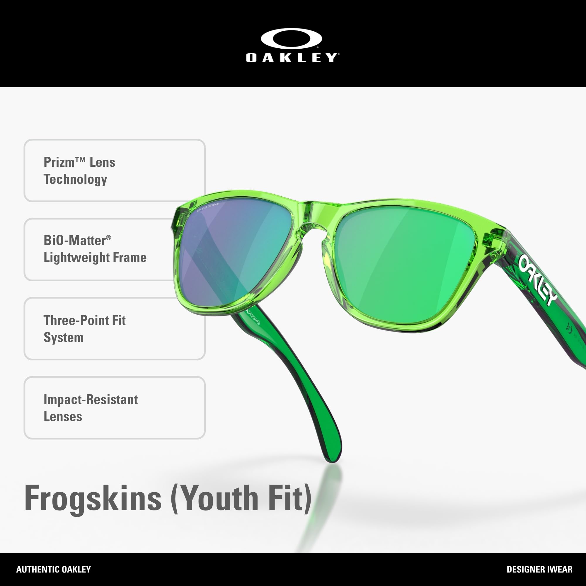 Oakley Junior Frogskins XXS OJ9009 Square Sunglasses for Boys for Girls