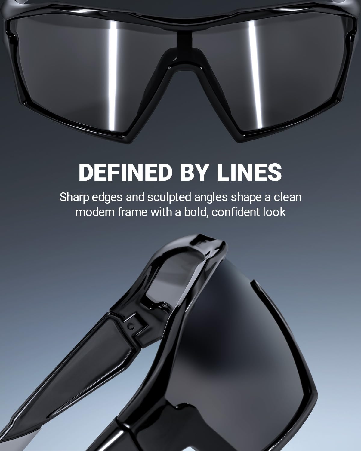 Meeloog Premium Sports Sunglasses for Men Women, Wrap Around UV400 Protection Glasses for Cycling Running Baseball Pickleball