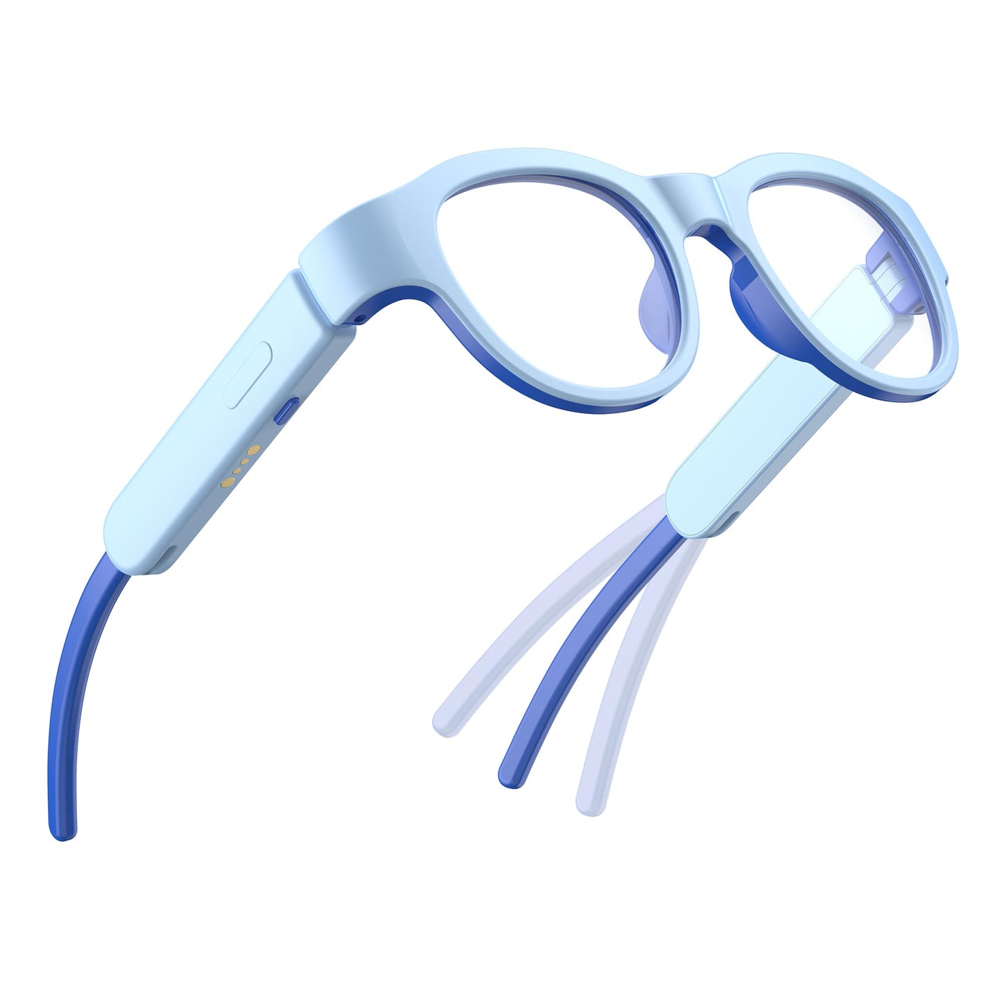 XIYANGYANG Kids Blue Light Glasses with Bluetooth Audio,Smart glasses,RGB 7-color light, Kids Smart Glasses Gifts