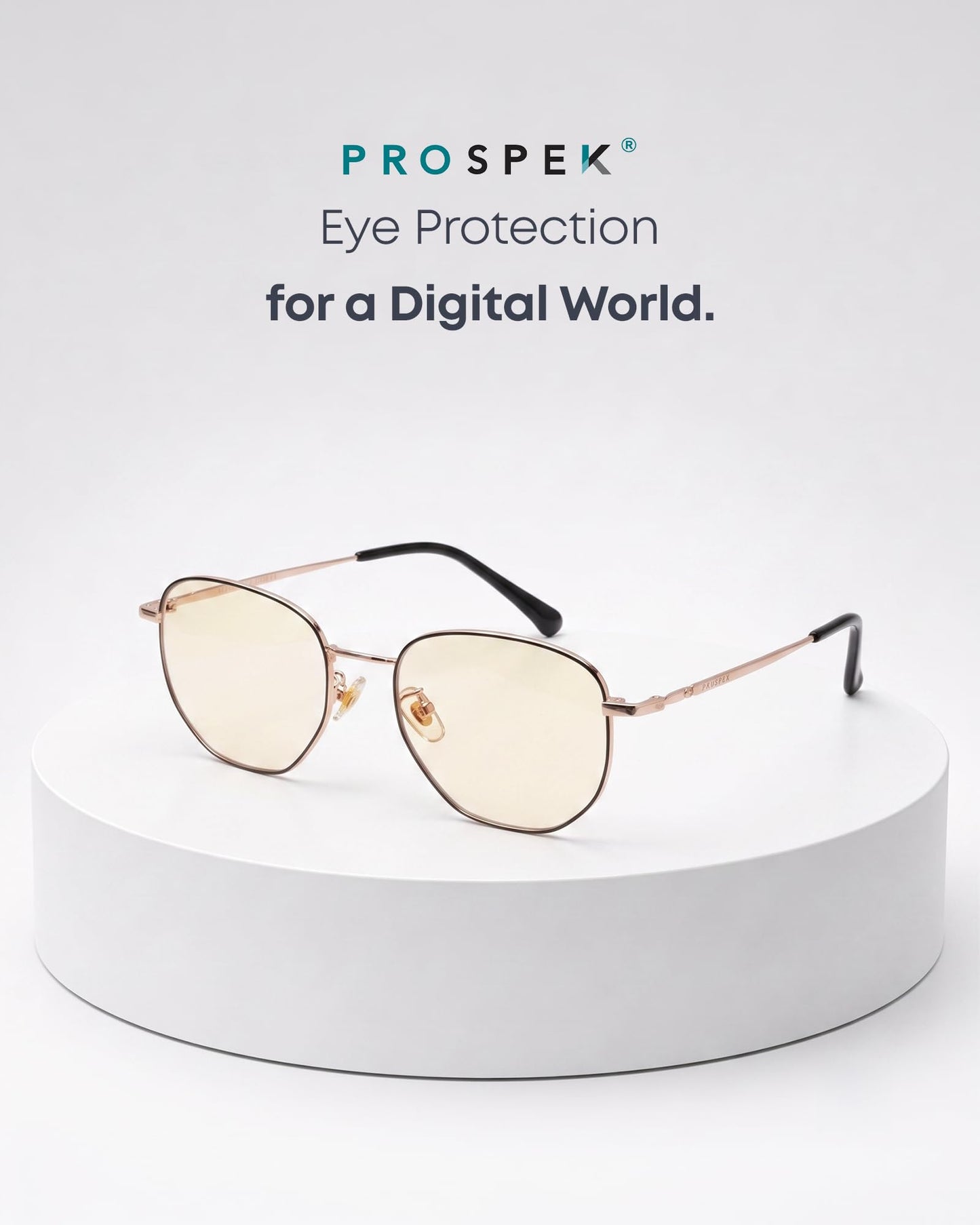 Prospek Blue Light Blocking Glasses – Clear Lens for Office&Work, Yellow/Amber Lens - Evening Use, Reduce Eye Strain, Unisex