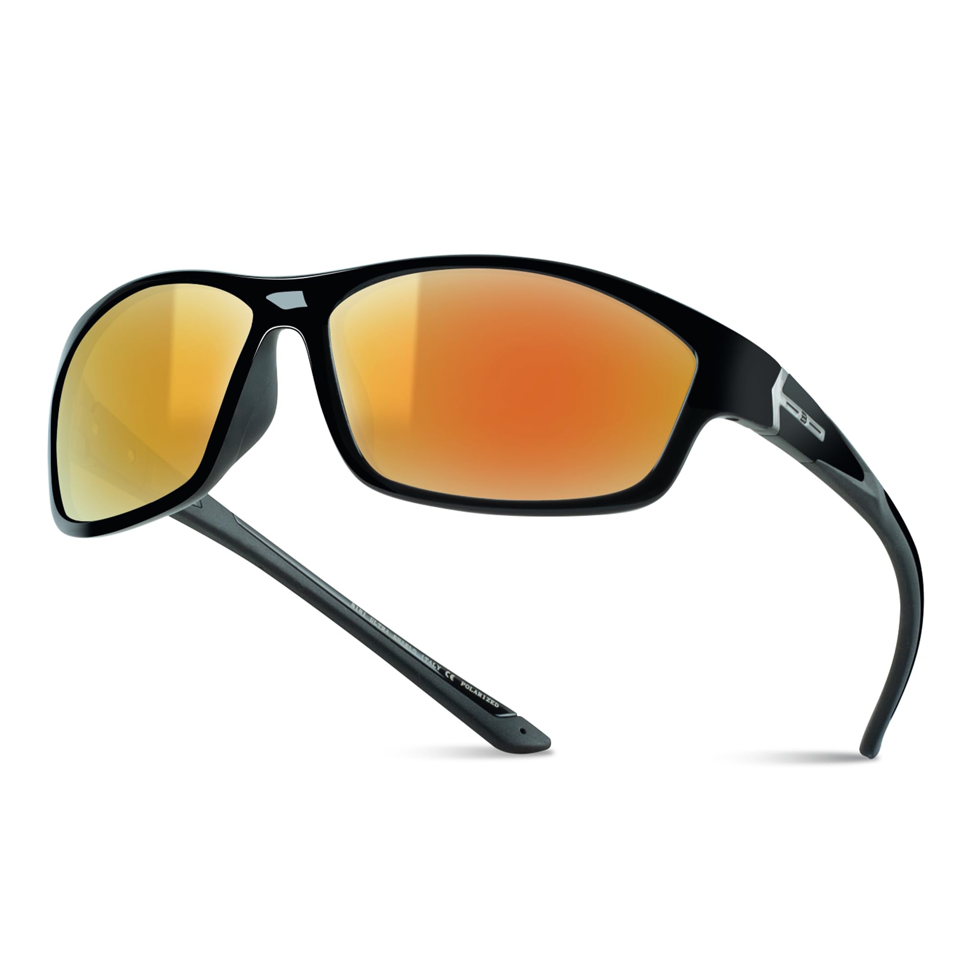 B.N.U.S Corning glass lenses polarized sunglasses for men and women UV400 Protection for Fishing Cycling Driving Italy made