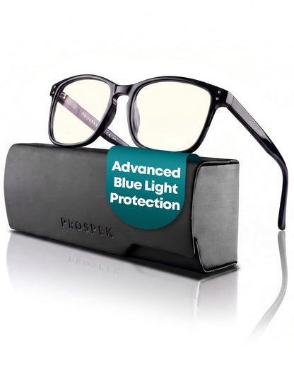 Prospek Blue Light Blocking Glasses – Clear Lens for Office&Work, Yellow/Amber Lens - Evening Use, Reduce Eye Strain, Unisex