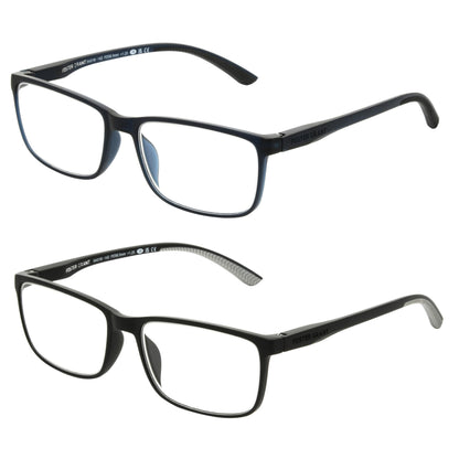 Foster Grant mens Tatum 2-pack Reading Glasses Rectangular Reading Glasses