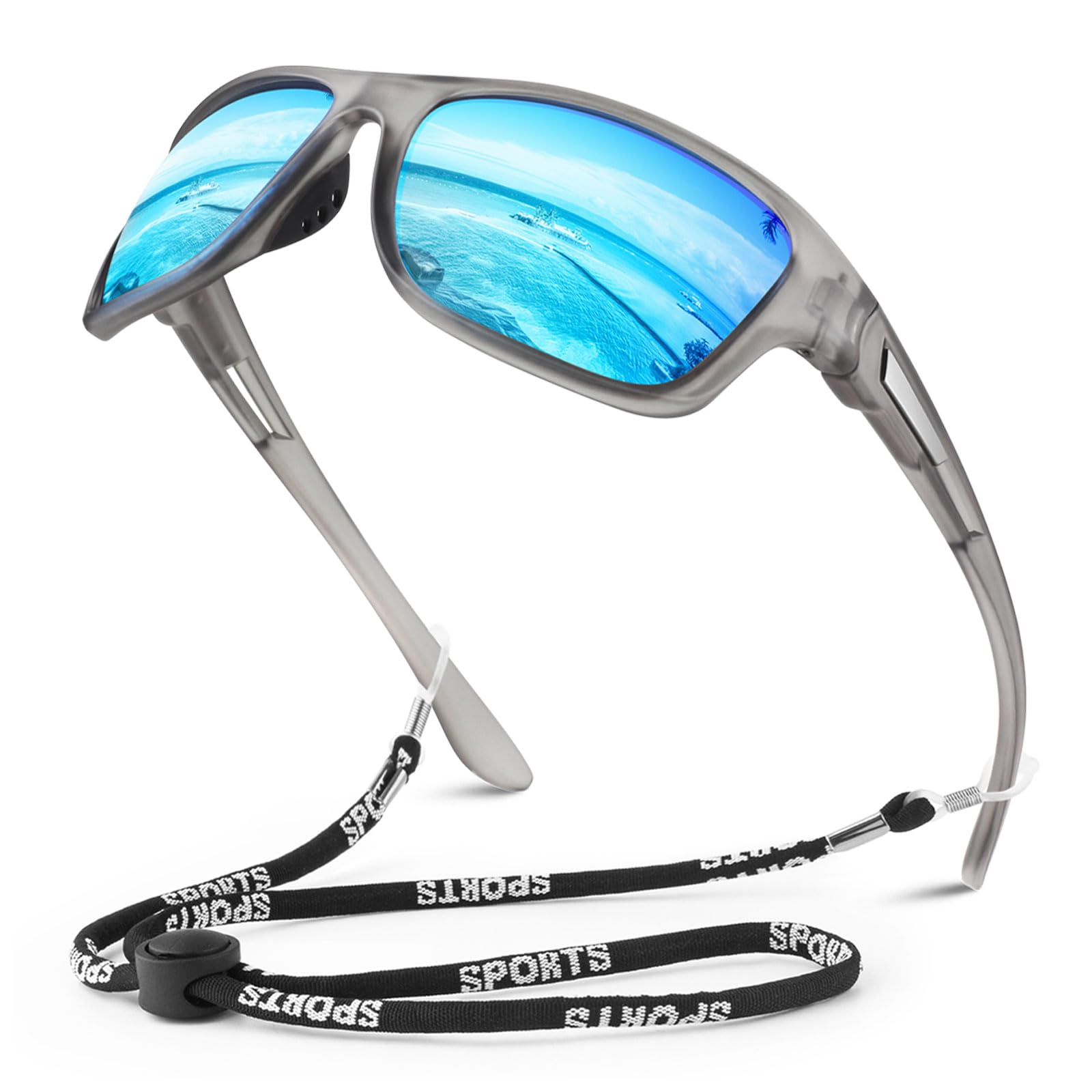 WEAROYO Polarized Sports Sunglasses for Men Women,Fishing Driving Rectangular Goggles UV400 Protection