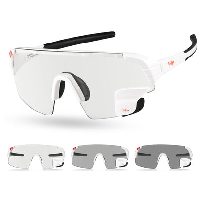TriEye Cycling Glasses with Rear-view Mirror - Sports Sunglasses for Men & Women - UV-400 Protection
