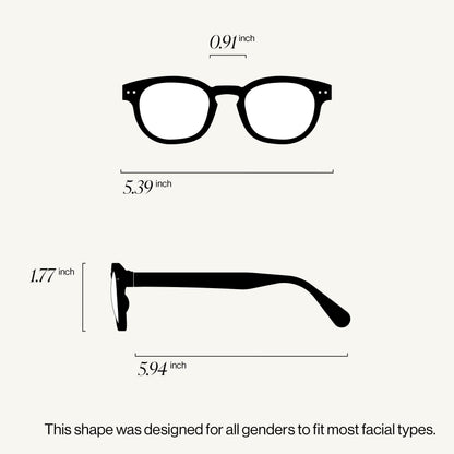 IZIPIZI READING #C Reading Glasses for Women and Men – Square Glasses with Anti-Scratch Lenses, Lightweight Fashion Frame