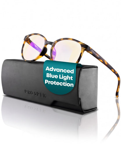 Prospek Blue Light Glasses Reading for Men and Women, For Computer Use, Blue Light Protection, Clear Lens 0 to +3.0 Diopters