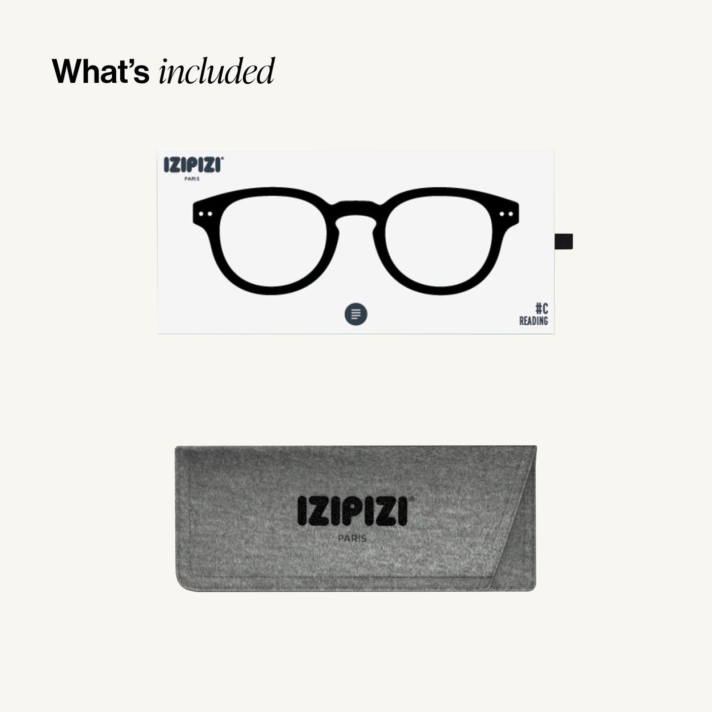 IZIPIZI READING #C Reading Glasses for Women and Men – Square Glasses with Anti-Scratch Lenses, Lightweight Fashion Frame