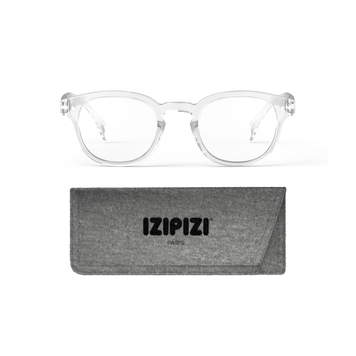 IZIPIZI READING #C Reading Glasses for Women and Men – Square Glasses with Anti-Scratch Lenses, Lightweight Fashion Frame