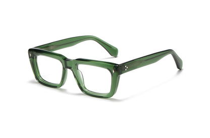 JOLLYNOVA Sutton Retro Rectangle Acetate Thick Glasses Frame Prescription Optical Eyewear for Women Men 53-21-148mm
