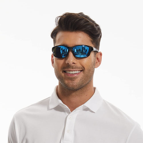 B.N.U.S Corning glass lenses polarized sunglasses for men and women UV400 Protection for Fishing Cycling Driving Italy made