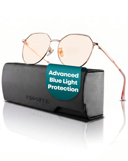 Prospek Blue Light Blocking Glasses – Clear Lens for Office&Work, Yellow/Amber Lens - Evening Use, Reduce Eye Strain, Unisex