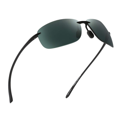 JIM HALO Sport Sunglasses for Men Women TR90 Rimless Frame for Running Fishing Cycling Driving