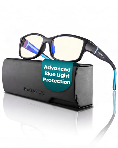 Prospek Blue Light Blocking Glasses – Clear Lens for Office&Work, Yellow/Amber Lens - Evening Use, Reduce Eye Strain, Unisex