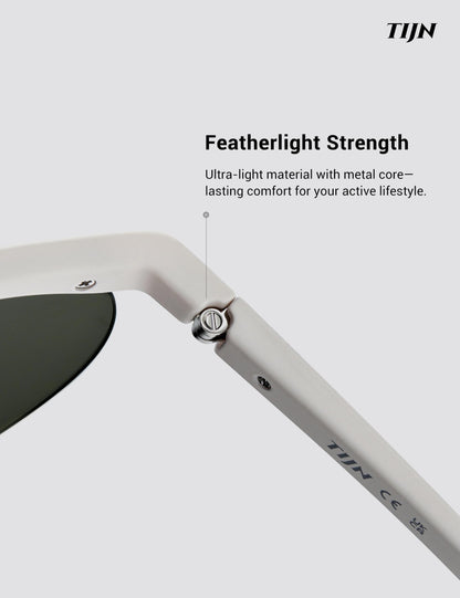TIJN Anti-Slip Sport Sunglasses Men Women,UV400 Running Baseball Cycling Golf Hiking Fishing Wrap Around Outdoor Glasses