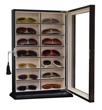 TIMELYBUYS Large Eyeglass Sunglass Glasses Display Case Storage Box Organizer