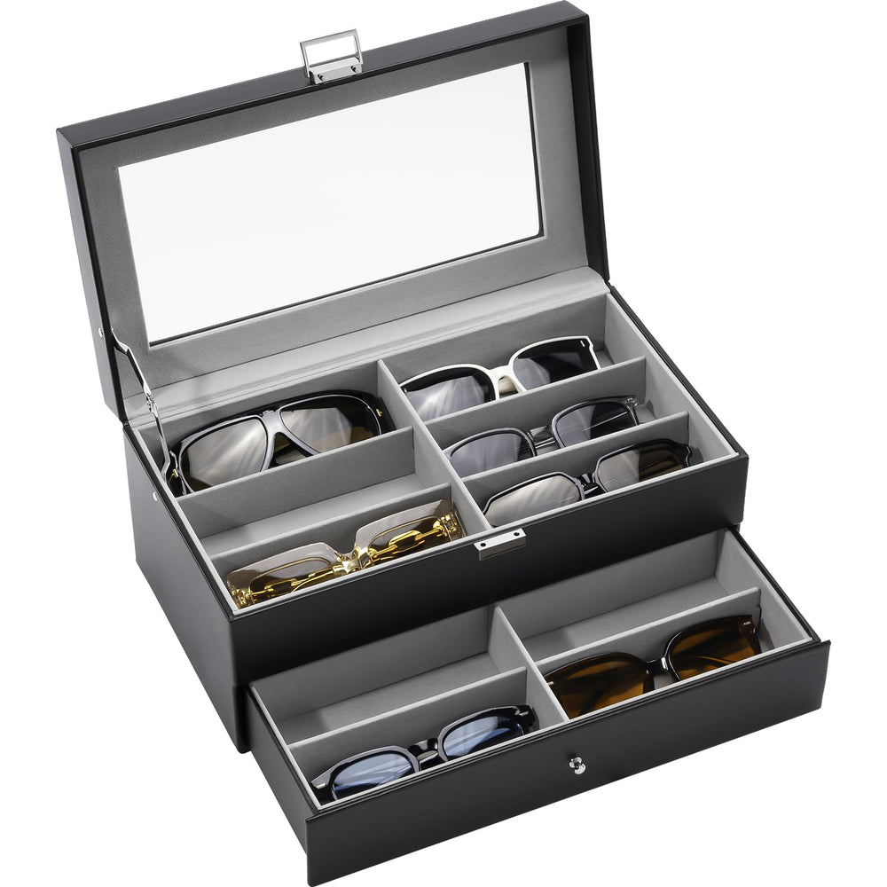 3-Tier Sunglasses Display Storage Box with Lid
