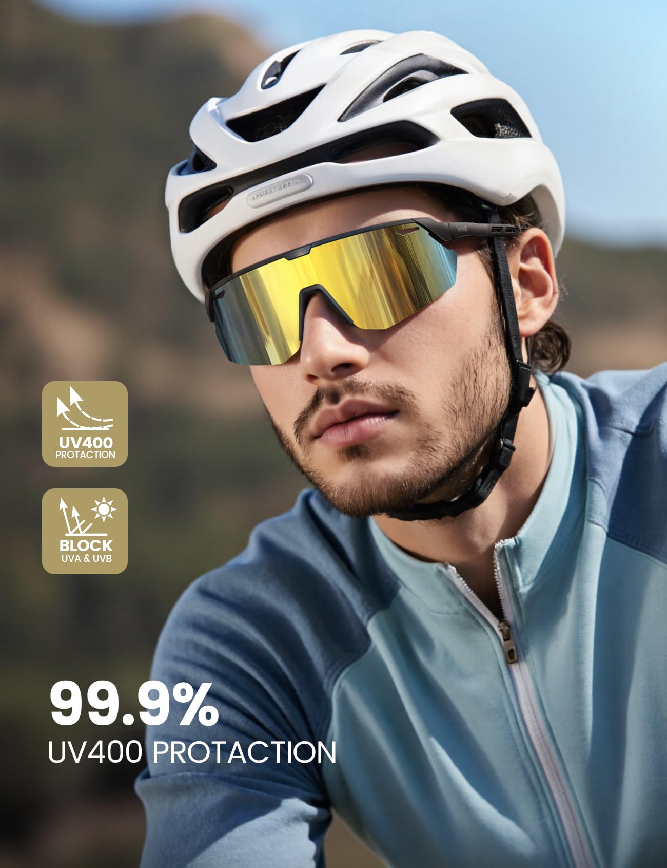 Lamicall 24g Polarized Sports Sunglasses for Men Women - UV400 Protection Sun Glasses for Baseball Running Cycling Fishing