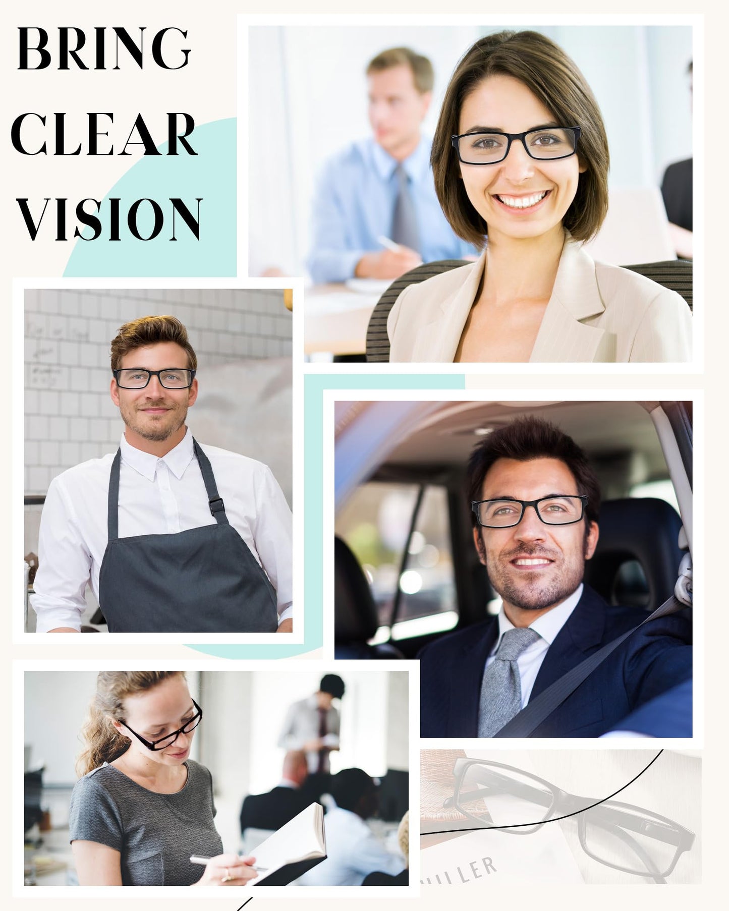 Yexiya 50 Pack Reading Glasses Bulk for Men Women Frame Eyeglasses with Spring Hinge Traditional Readers for Office Home